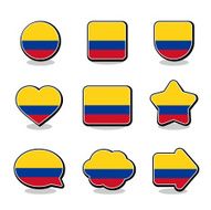 COLOMBIA FLAG ICON SET N2