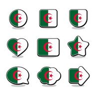 ALGERIA FLAG ICON SET N2