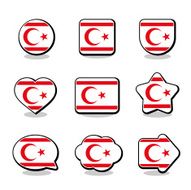 NORTHERN CYPRUS FLAG ICON SET N2