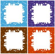 Four Colorful Winter Backgrounds