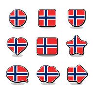 NORWAY FLAG ICON SET N2