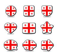 GEORGIA FLAG ICON SET N2