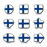 FINLAND FLAG ICON SET N2