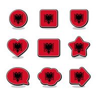 ALBANIA FLAG ICON SET N2