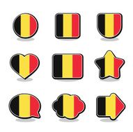 BELGIUM FLAG ICON SET N2
