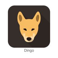 Dingo breed flat icon design
