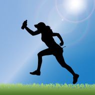 Vector silhouette of a woman N1703