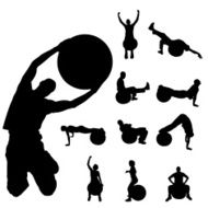 Vector silhouette of a pople