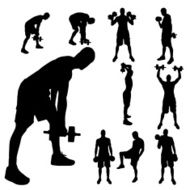 Vector silhouette of a man N764