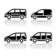 Set of transport icons - Cargo van