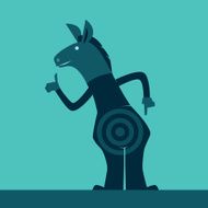donkey showing