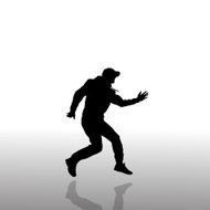 Vector silhouette of a man N768
