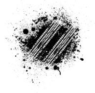 Tire track with splash