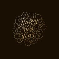 Happy new year - greeting card with hand-lettering N2