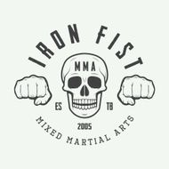 Vintage mixed martial arts logo badge or emblems N4