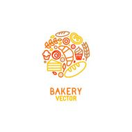 Vector logo design element with icons