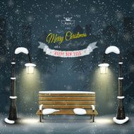 Decorated Christmas board vector illustration