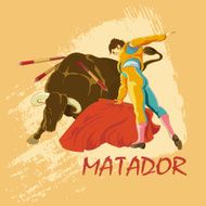 The deadly confrontation matador and the bull in arena