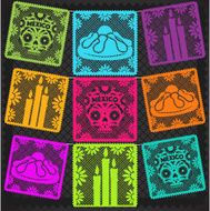 Día de Muertos - Composición Papel Picado Illustration N2