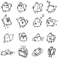 vector set of chicken