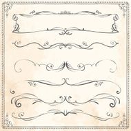 Set of vintage vector dividers N5