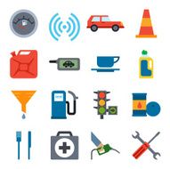 Fuel pump gas station icons N5