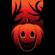 Smiling orange pumpkin