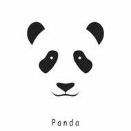 Panda Head icon vector on a white background N3