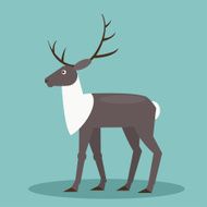 Reindeer Flat vector illustration