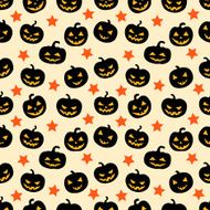 Seamless background with halloween lanterns