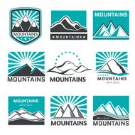 Vector mountains icon N4