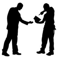 Vector silhouette of couple N348