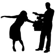 Vector silhouette of couple N351