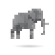 Elephant head abstract isolated on a white background vector illustration N2