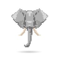 Elephant head abstract isolated on a white background vector illustration N3