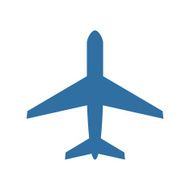Airplane icon modern minimal flat design style plane vector symbol N2