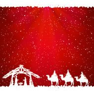 Christmas theme on red background N2