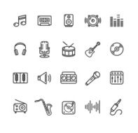 Music Icon Set Vector