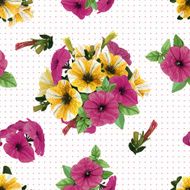 seamless pattern petunias