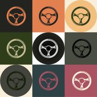 Driving wheel icons