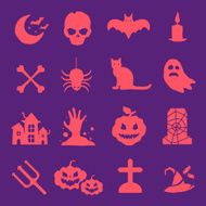Halloween vector icons set N42