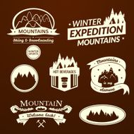 Mountain logo and label set N2