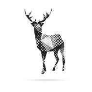 Deer abstract isolated on a white background vector illustration