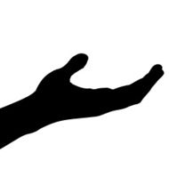 Vector silhouette of a hand N24