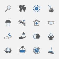hygiene icons set vector illustration