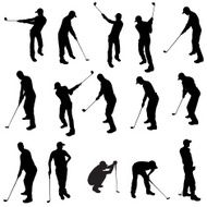 Vector silhouette of a man N771