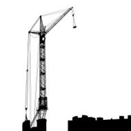 Silhouette cranes N2