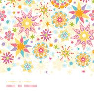 Colorful Christmas Stars Horizontal Seamless Pattern Background N2