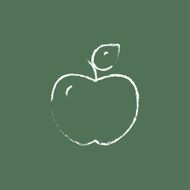 Apple icon drawn in chalk N4