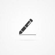 Simple icon of pen